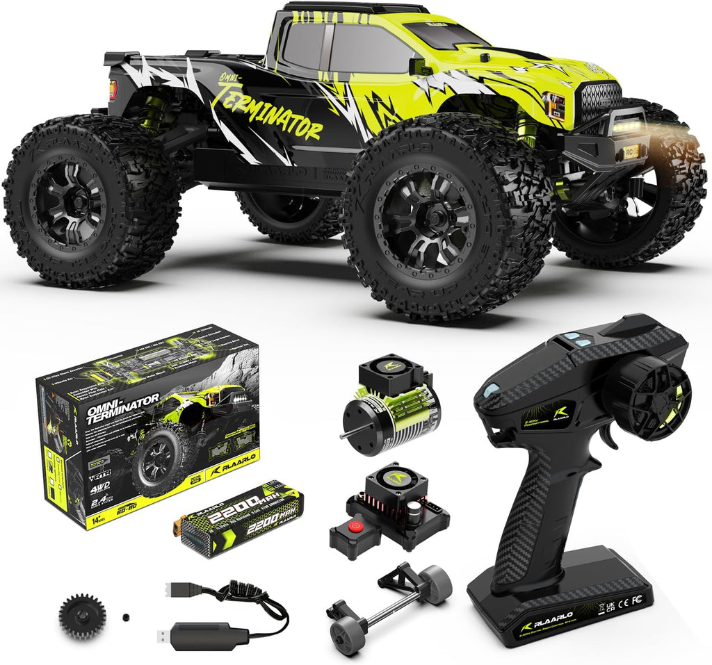 AMORIL 1/10 RTR Brushless Fast RC Cars for Adults,Max 50mph Hobby Electric Off-Road Monster Truck,Waterproof High Speed RC Car 4WD Remote Control Car with...