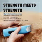 FuzzyFix Professional Dog Clippers for Grooming - 2 Speed for Thick Curly Matted Coats, Low Noise Cordless Pet Hair Trimmer with Detachable A5 Blade &...