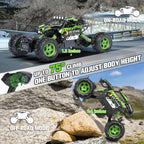 CROBOLL 1:12 Large RC Cars for Boys with Upgraded Lifting Function, 2.4GHz 4WD Remote Control Car Toy Gifts 20km/h Monster Truck for Kids, All Terrain RC Truck for 60Min Play(Green)