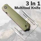 Navaja multiherramienta 3 en 1 CIVIVI Sendy con pinzas y palillo, Ben Petersen diseñó un cuchillo plegable para uso diario en acampada EDC, regalos perfectos para hombres...