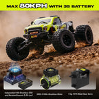 AMORIL 1/10 RTR Brushless Fast RC Cars for Adults,Max 50mph Hobby Electric Off-Road Monster Truck,Waterproof High Speed RC Car 4WD Remote Control Car with...