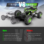 CROBOLL 1:12 Large RC Cars for Boys with Upgraded Lifting Function, 2.4GHz 4WD Remote Control Car Toy Gifts 20km/h Monster Truck for Kids, All Terrain RC Truck for 60Min Play(Green)