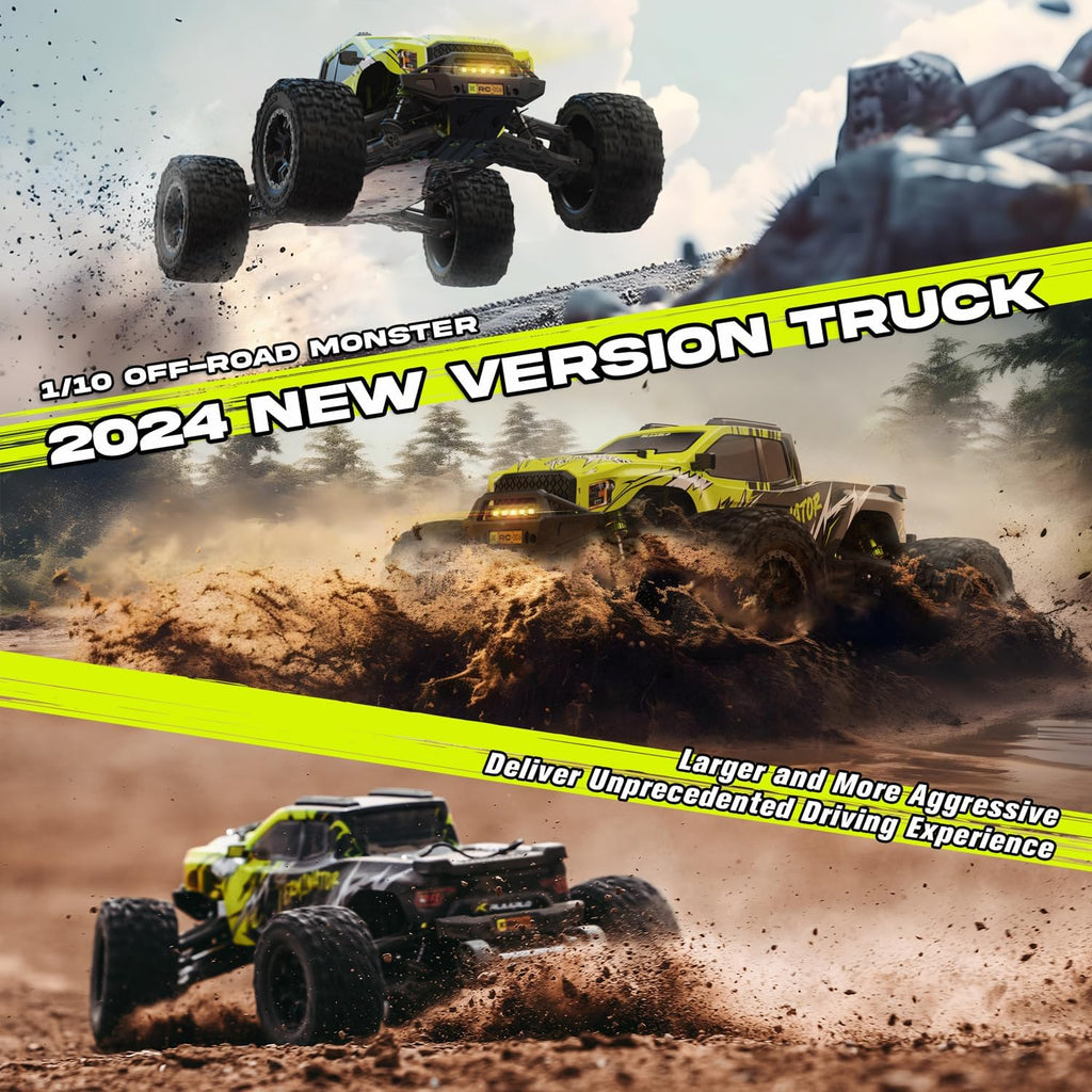 AMORIL 1/10 RTR Brushless Fast RC Cars for Adults,Max 50mph Hobby Electric Off-Road Monster Truck,Waterproof High Speed RC Car 4WD Remote Control Car with...