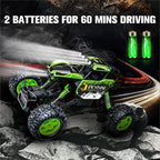 CROBOLL 1:12 Large RC Cars for Boys with Upgraded Lifting Function, 2.4GHz 4WD Remote Control Car Toy Gifts 20km/h Monster Truck for Kids, All Terrain RC Truck for 60Min Play(Green)