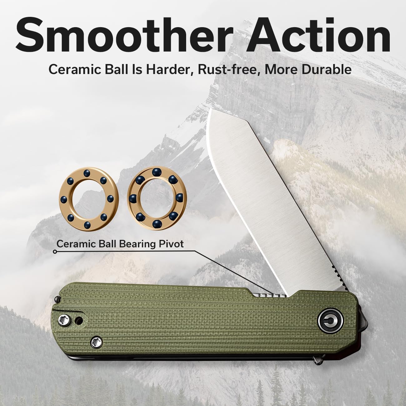 Navaja multiherramienta 3 en 1 CIVIVI Sendy con pinzas y palillo, Ben Petersen diseñó un cuchillo plegable para uso diario en acampada EDC, regalos perfectos para hombres...