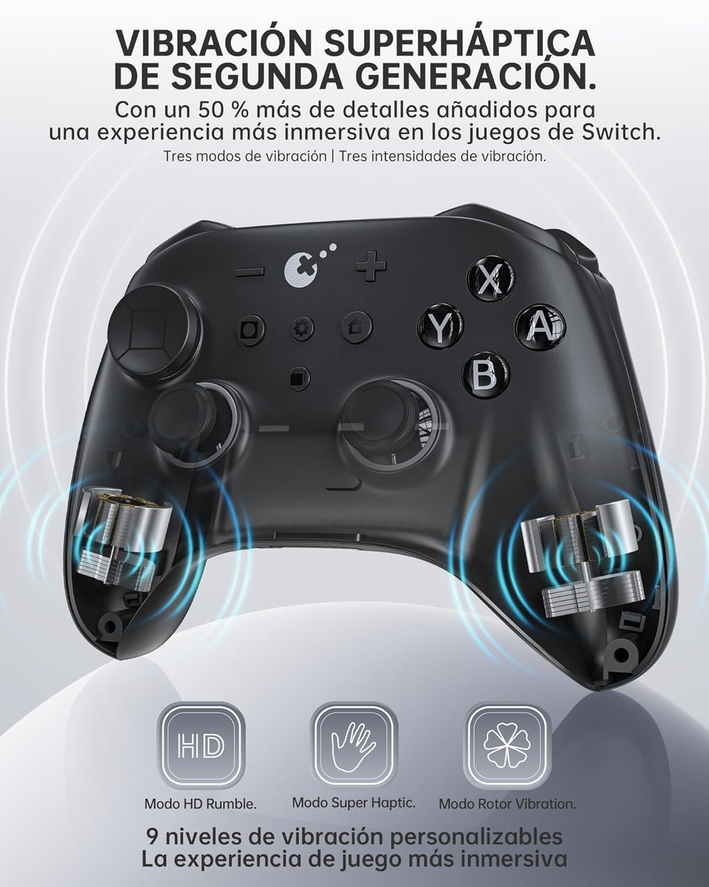 GuliKit TT MAX Wireless Controller for PC, Android, iOS, Switch 1/2, 720° Adjustable TMR Joystick, with 950mAh Long-Lasting Battery, Switch Wake-Up Function and 4 Detachable Metal Back Buttons-Black