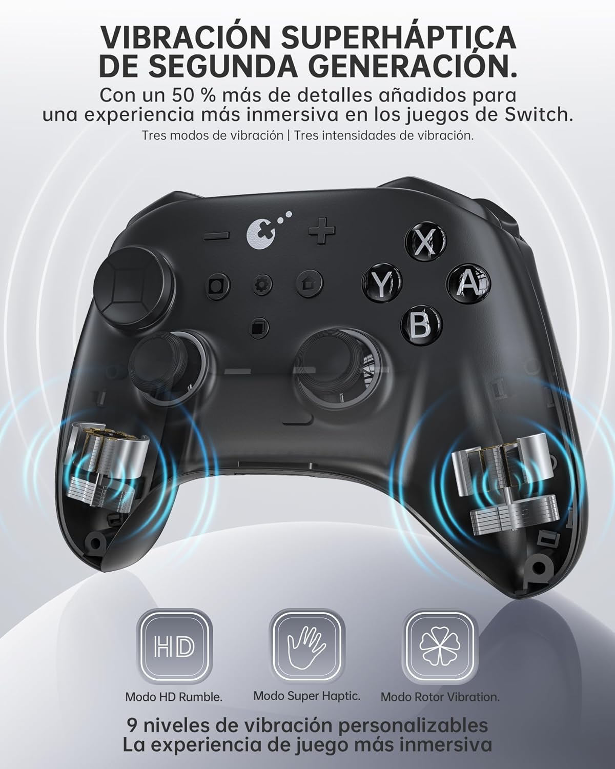 GuliKit TT MAX Wireless Controller for PC, Android, iOS, Switch 1/2, 720° Adjustable TMR Joystick, with 950mAh Long-Lasting Battery, Switch Wake-Up Function and 4 Detachable Metal Back Buttons-Black