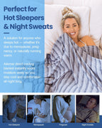 Ailemei Direct Cooling Blanket(Twin XL Size) for Hot Sleepers, Double Sided Cold Effect, Lightweight Breathable Summer Blankets for Bed, Transfer Heat to...