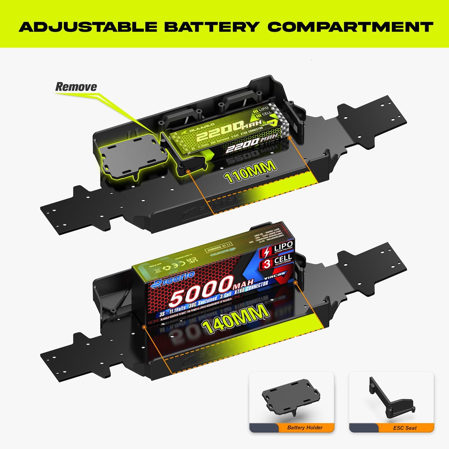 AMORIL 1/10 RTR Brushless Fast RC Cars for Adults,Max 50mph Hobby Electric Off-Road Monster Truck,Waterproof High Speed RC Car 4WD Remote Control Car with...