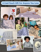 HOMFINE Cooling Blanket for Hot Sleepers - Summer Blanket Thin Lightweight Breathable Soft Double Side Enhanced Cooling for Bed Couch Sofa, Keep Cool for... Color:Green