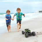 CROBOLL 1:12 Large RC Cars for Boys with Upgraded Lifting Function, 2.4GHz 4WD Remote Control Car Toy Gifts 20km/h Monster Truck for Kids, All Terrain RC Truck for 60Min Play(Green)