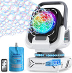 Kiskey Bubble Machine,20000+ Per Minute Bubble Maker for Parties,Outdoor Toys for Kids,Rechargeable/with Remote Control / 7 Color RGB Lights,Wedding...