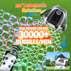 Kiskey Bubble Machine,20000+ Per Minute Bubble Maker for Parties,Outdoor Toys for Kids,Rechargeable/with Remote Control / 7 Color RGB Lights,Wedding...