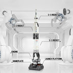 APENGBAOL Saturn V Space Rocket and Vehicles Building Blocks Set,613 Precision Space Shuttle Building Block Toys for Kids .Gifts for Adults