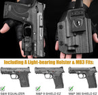 WARRIORLAND MB3 Pistol Light and Custom Kydex Holster, Fits S&W M&P Shield EZ (9mm /380 AUTO) & Equalizer, Compact 500-Lumens Tactical Weapon...