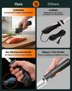 SAKERNEO Electric Fillet Knife for Fish - Cordless Fillet Knife with 7-Inch 9-Inch 10-Inch Steel Blades, Dual Battery Fillet Knife Set, Electric Fish Fillet...