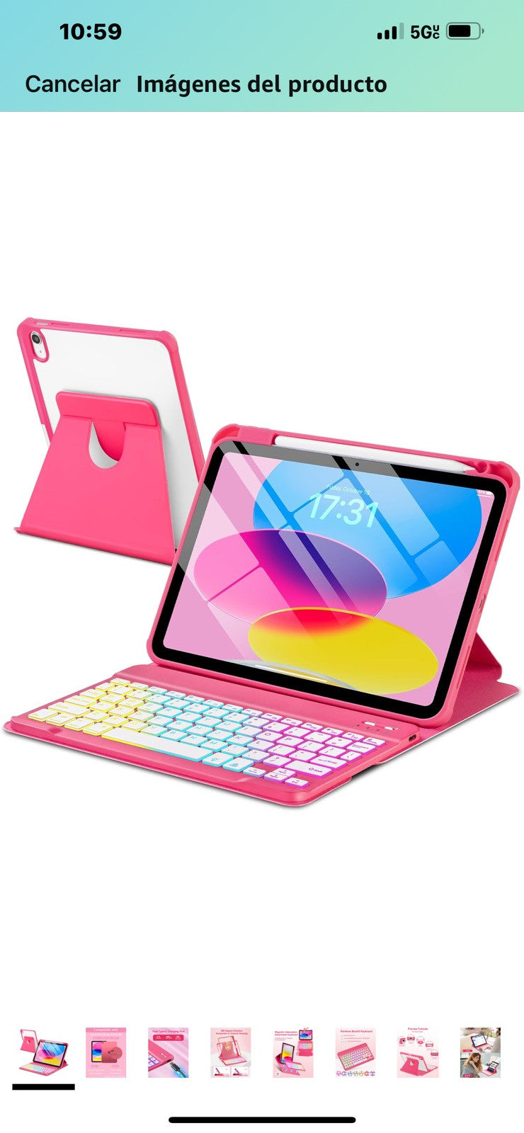 EAMPANG Smart Keyboard Case Pink 10.9