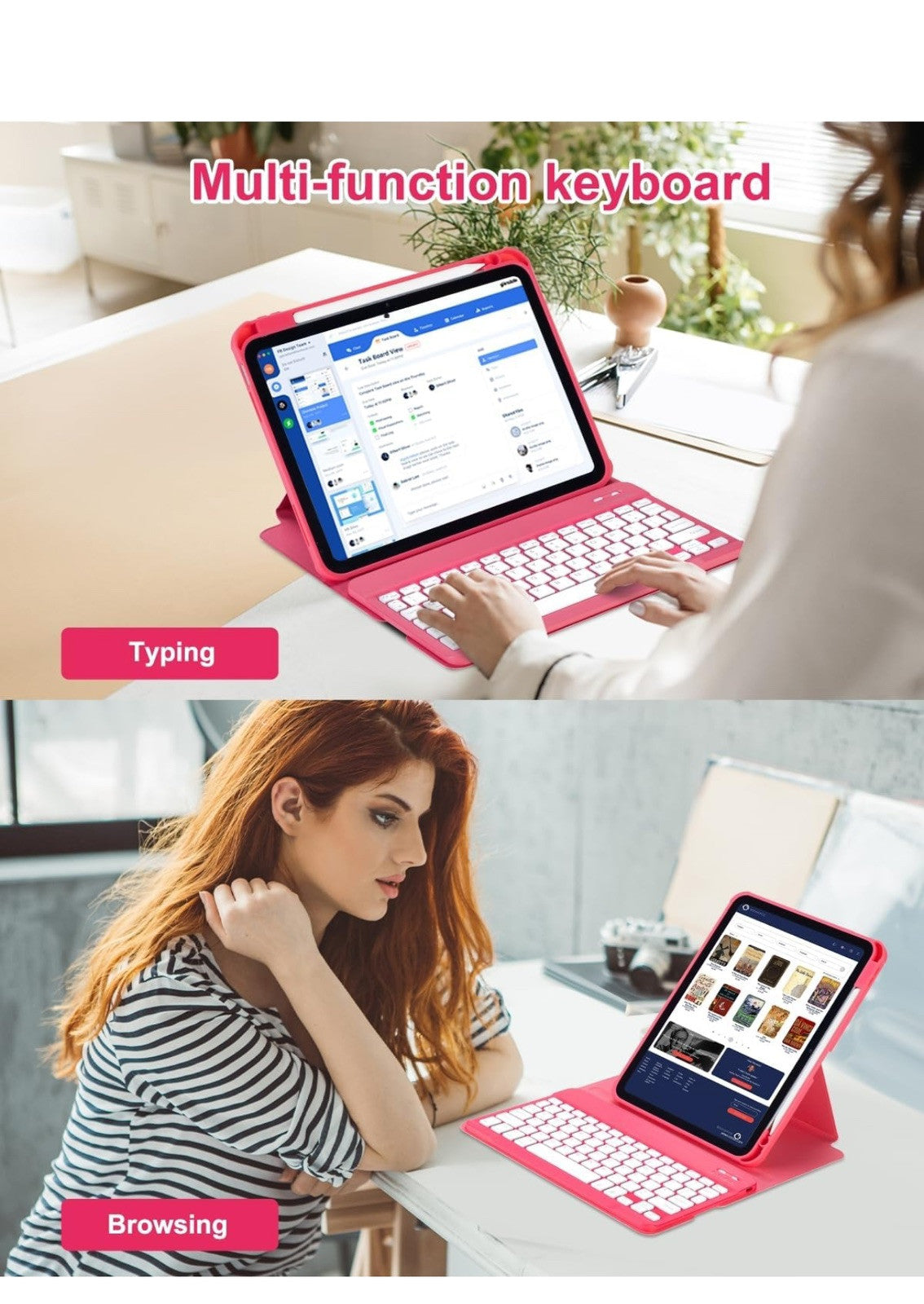 EAMPANG Smart Keyboard Case Pink 10.9