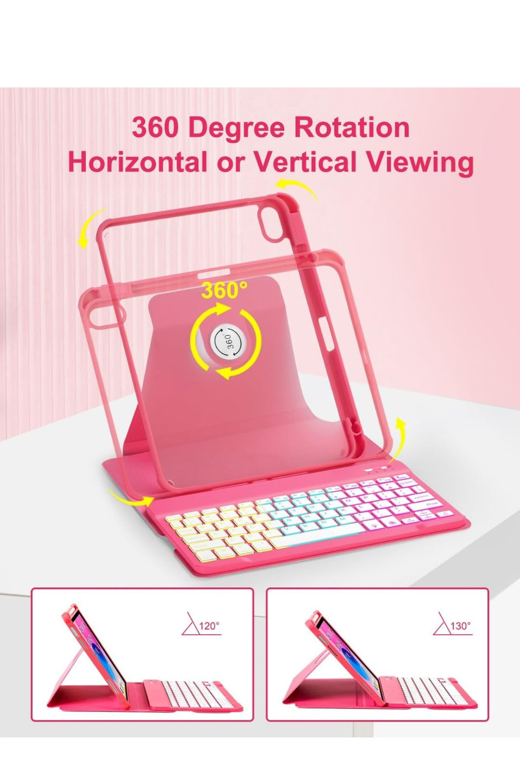EAMPANG Smart Keyboard Case Pink 10.9