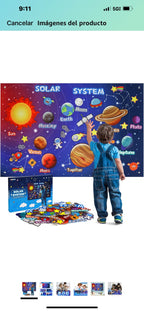 OKOOKO Solar System Felt Story Board Set 41PCS 43x29inch Outer Space Blue 0