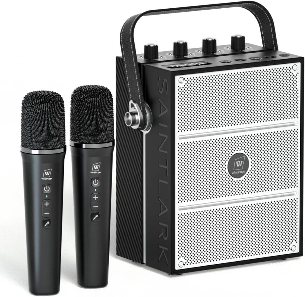 100W Powerful Voice Amplifier with 2 Wireless Microphones, Big Pro Sound Portable Speaker with Microphone, Bluetooth Speaker PA System Karaoke Machine Support BT/USB/TF Card/Aux/Guitar S99 Visit the ResponseBridge Store