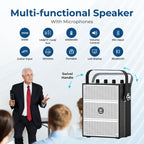 100W Powerful Voice Amplifier with 2 Wireless Microphones, Big Pro Sound Portable Speaker with Microphone, Bluetooth Speaker PA System Karaoke Machine Support BT/USB/TF Card/Aux/Guitar S99 Visit the ResponseBridge Store