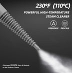 Outspurge Handheld Steam Cleaner, Pressurized Multi-Surface Steam Shot with 13 Accessories, Safety Lock, Steamer for Cleaning Floor, Upholstery, Grout,...
