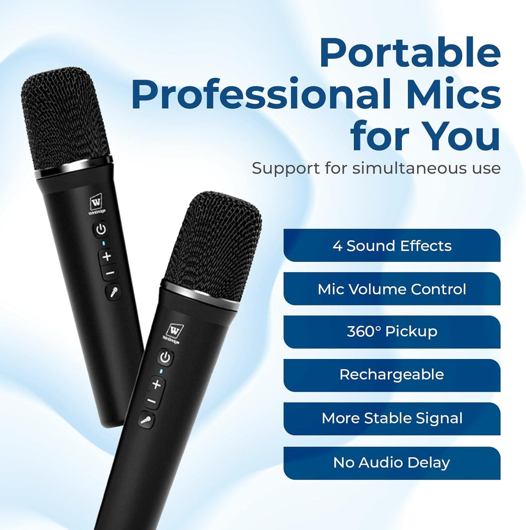 100W Powerful Voice Amplifier with 2 Wireless Microphones, Big Pro Sound Portable Speaker with Microphone, Bluetooth Speaker PA System Karaoke Machine Support BT/USB/TF Card/Aux/Guitar S99 Visit the ResponseBridge Store