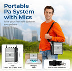 100W Powerful Voice Amplifier with 2 Wireless Microphones, Big Pro Sound Portable Speaker with Microphone, Bluetooth Speaker PA System Karaoke Machine Support BT/USB/TF Card/Aux/Guitar S99 Visit the ResponseBridge Store