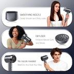 CONFU Diffuser Hair Blow Dryer - Plasma Ionic Professional 1600 Watt Hairdryer Fast Drying for Curly Hair Anti Frizz - Lightweight Portable Ion Blower Dryer..