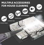 Outspurge Handheld Steam Cleaner, Pressurized Multi-Surface Steam Shot with 13 Accessories, Safety Lock, Steamer for Cleaning Floor, Upholstery, Grout,...