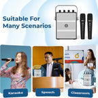 100W Powerful Voice Amplifier with 2 Wireless Microphones, Big Pro Sound Portable Speaker with Microphone, Bluetooth Speaker PA System Karaoke Machine Support BT/USB/TF Card/Aux/Guitar S99 Visit the ResponseBridge Store