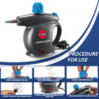 Outspurge Handheld Steam Cleaner, Pressurized Multi-Surface Steam Shot with 13 Accessories, Safety Lock, Steamer for Cleaning Floor, Upholstery, Grout,...