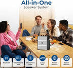 100W Powerful Voice Amplifier with 2 Wireless Microphones, Big Pro Sound Portable Speaker with Microphone, Bluetooth Speaker PA System Karaoke Machine Support BT/USB/TF Card/Aux/Guitar S99 Visit the ResponseBridge Store