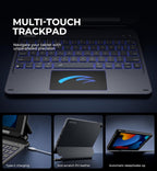 Dexnor for iPad 9th Generation Case with Keyboard Floating Cantilever Magnetic Stand Multi-Touch Trackpad Backlit Pencil Holder Magic Style Keyboard Case for iPad 9th/8th/7th Generation 10.2", Black