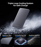 [0.3" Ultra Slim] [Alloy-Made] ULiXWH for Magsafe Portable Charger for iPhone, 2026 Upgrade 5000mAh Fast Charging Magnetic Power Bank, Wireless Battery Pack for iPhone 17 Air 16 15 Pro Max 14 13, Grey